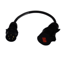 Krachtstroomverloop 16A male ⇒ 32A female