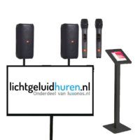Karaoke set met 55 inch scherm én geluidssysteem