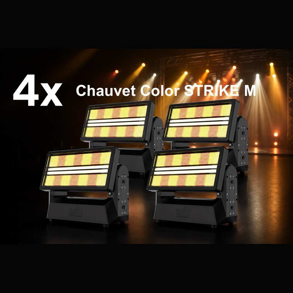 4x Stroboscoop Chauvet Color Strike M V2